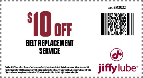 Jiffy lube serpentine 2025 belt replacement cost